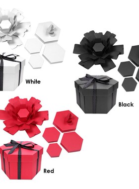 Creative Explosion Box Hexagonal DIY Photo Album Scrapbooki