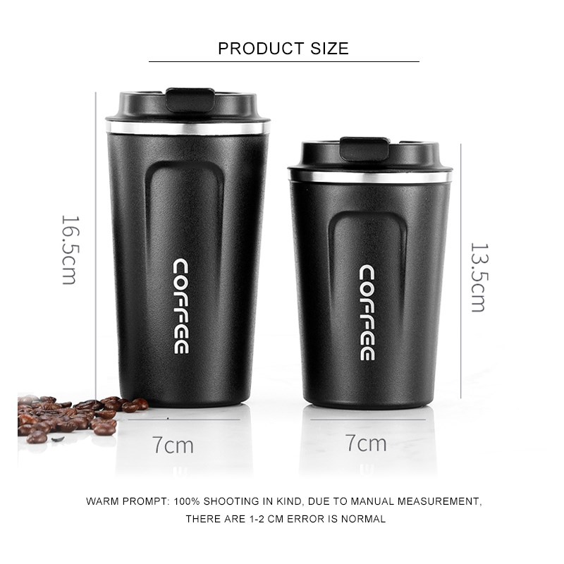 380/510ML Stainless Steel Travel Coffee Mugs With Lid Dobble - 图2