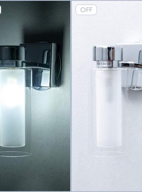 Modern Glass Wall Lamp Chrome Sconce Wall Light for Livingro