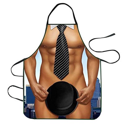 Funny Muscle Man Creativity Kitchen Apron for Men Women Home - 图0