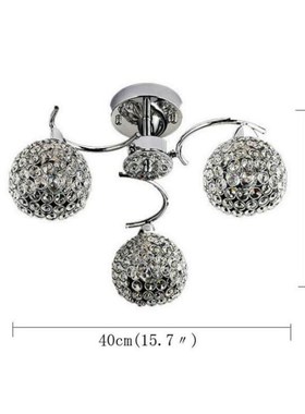 Simple living room Chandelier E14 bulb led lamps 3 head crys