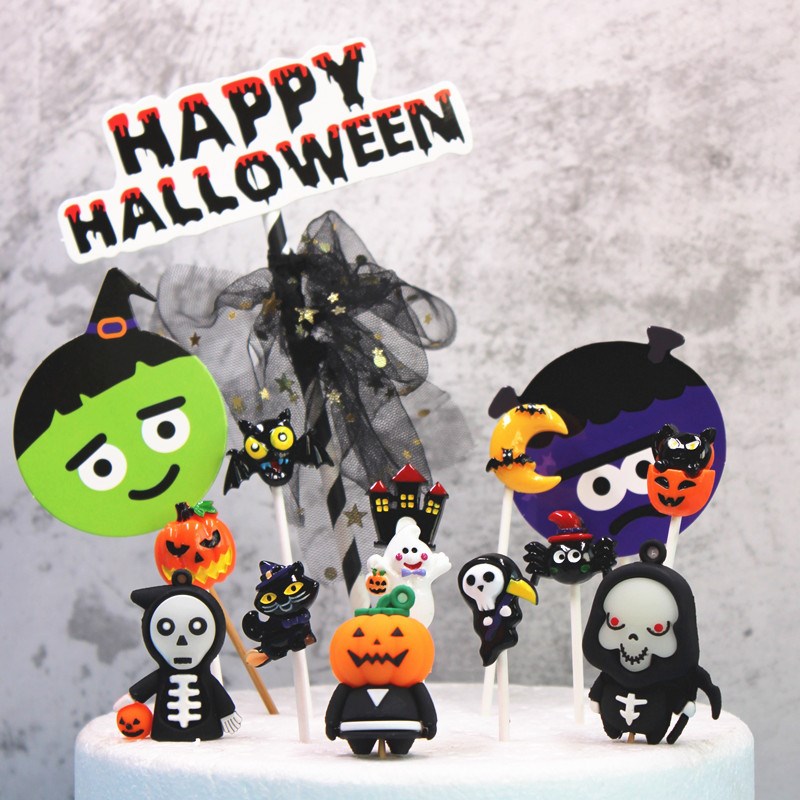 Halloween Theme Party Cake Decoration Cake Or Cupcake Topper - 图0