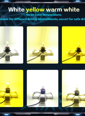 2Pcs Auto  Light LED H4 H7 H8 H11 9005 9006 H1 HB3 HB4 led H