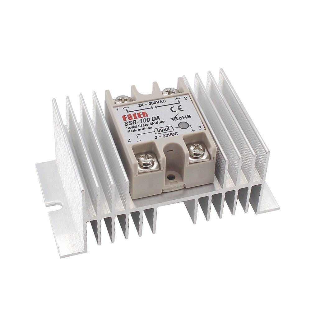 50*80*50mm]Aluminum Fins Single Phase Solid State Relay SSR 10A To 40A