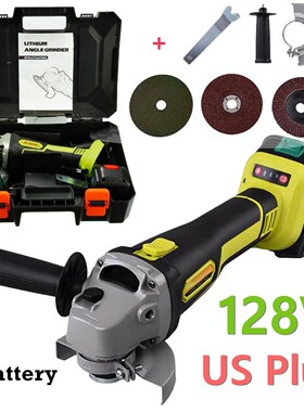 Cordless Angle Grinder 128V Lithium-Ion 1200W Battery Machin