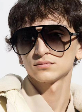 日本portney bell字母t双梁大框蛤蟆镜新款复古太阳镜飞行员墨镜