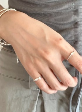 英国设计师cherry kitty银简约小众锦鲤小鱼戒指女精致银开口