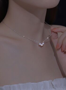 日本portney bells925银小星星锆石项链女ins小众设计轻奢简约闪