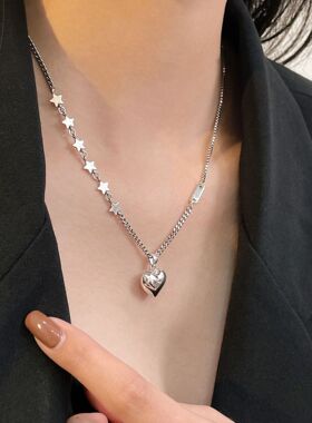 英国设计师cherry kitty银瑞泰s925银爱心项链女锁骨链心形百搭