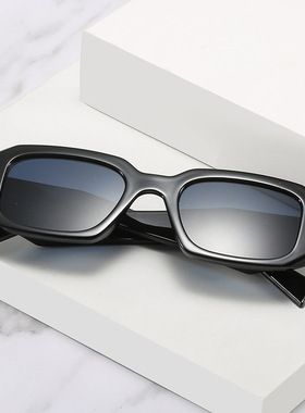 日本portney bell新款方框太阳镜 欧美个性塑料切边方形眼镜