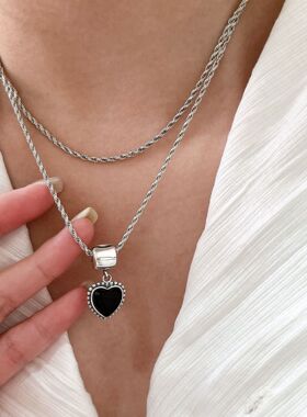 英国设计师cherry kitty银瑞泰925银肖邦粗链女年新款复古蛇项链