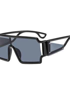 日本portney bell方形连体太阳镜镂空前卫个性ins墨镜时尚街拍