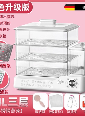 多功能电蒸锅家用蒸煮三层透明蒸