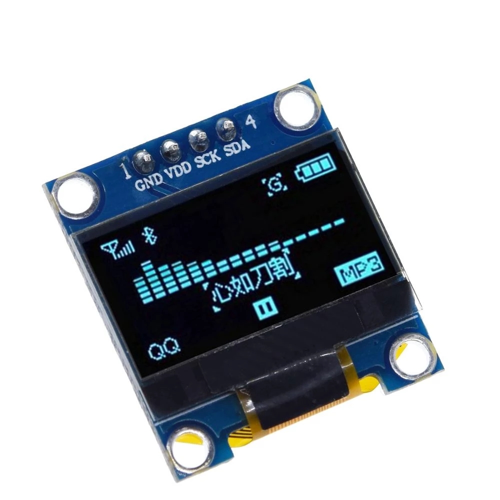 0.96寸OLED液晶屏显示模块12864 SPI 蓝色黄色白色 stm32/51/例程 - 图1