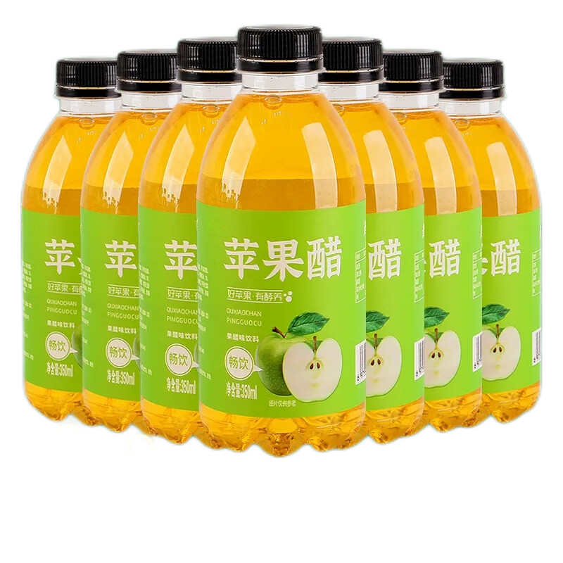 【整箱瓶装】苹果醋饮料350ml瓶装果味饮品苹果汁0脂饮料特价瓶装 - 图3