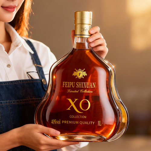 正品法国进口XO白兰地洋酒FEIPUSHIXUAN·限量珍藏大容量1L*4整箱 - 图1