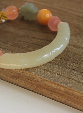 新中式天然和田玉手牌手链