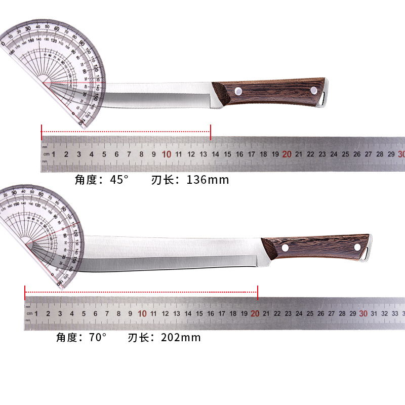 大号加长款瓜果刀切西瓜家用水果刀锋利不锈钢果档户外带鞘小刀具 - 图3