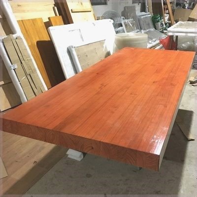 定制实木板整张原木长方形茶台桌面板2米长餐桌吧台面板榆木大板 - 图0
