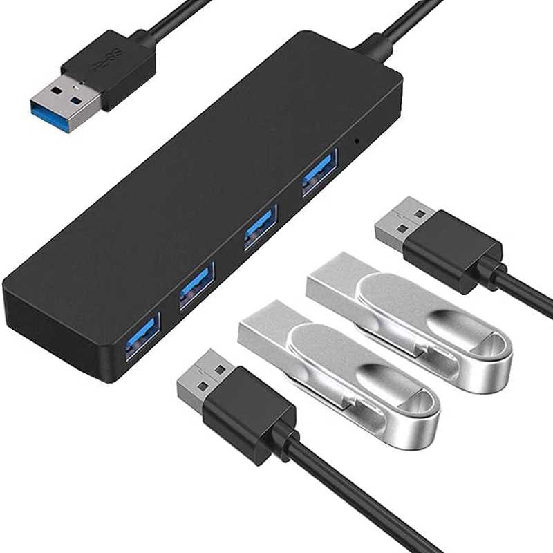 USB.0HUB 4-Port .0 Hub, One-To-Four Extender, High-Speed T - 图0