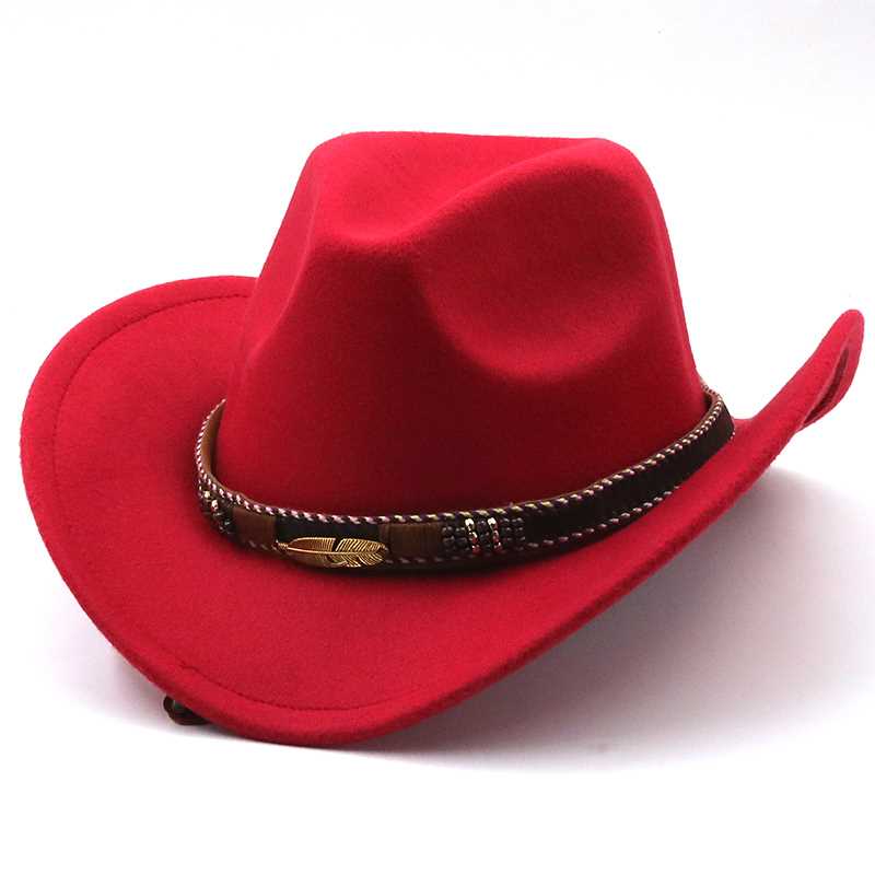 Wool Women's Men's Weern Cowboy Hat For man Lady Jazz Cowg-图2