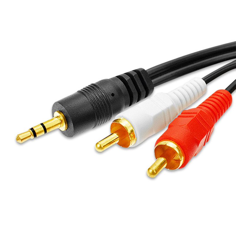 .5mm Jack to 2RCA AUX Splitter RCA Audio Cable for Laptop M - 图0