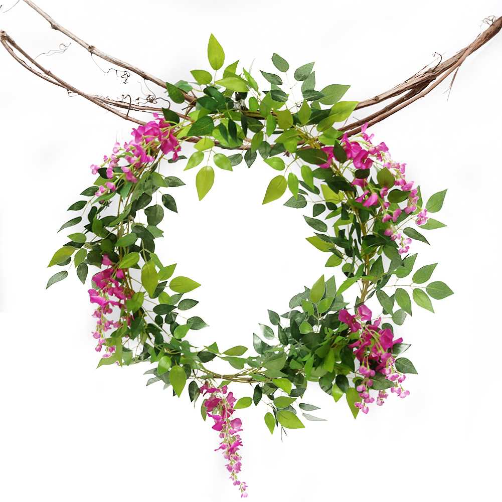 1.8M Wisteria Artificial Flower Vine Wreath Wedding Arch - 图1