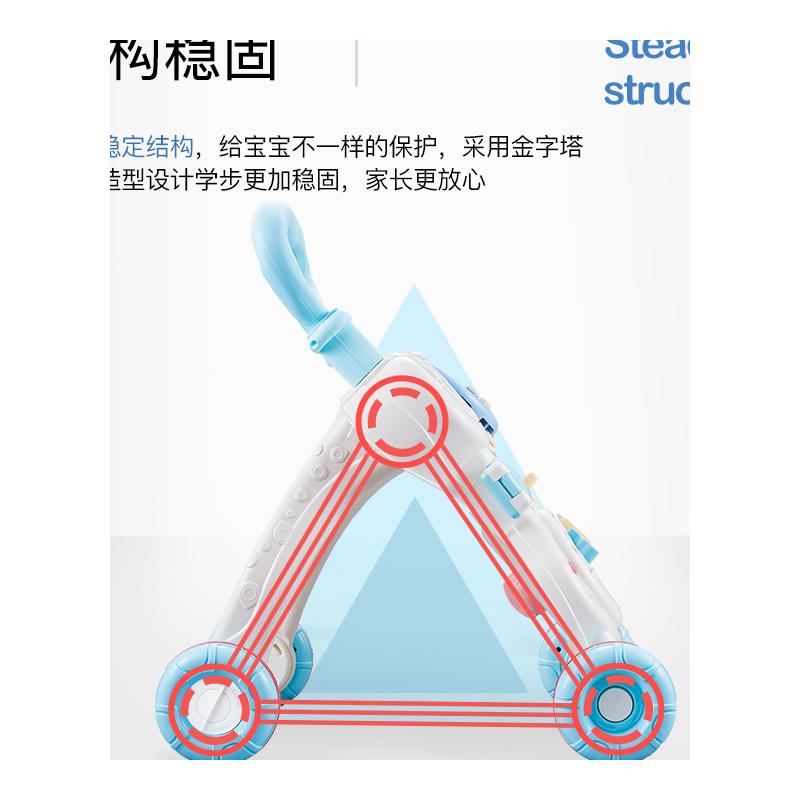 宝宝学步车手推车防侧翻婴儿学走路助步车学步推车玩具6-7-18个月 - 图3