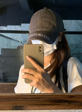 男女款韩版棒球帽字母刺绣做旧复古软顶鸭舌帽弯檐显脸小遮阳帽子