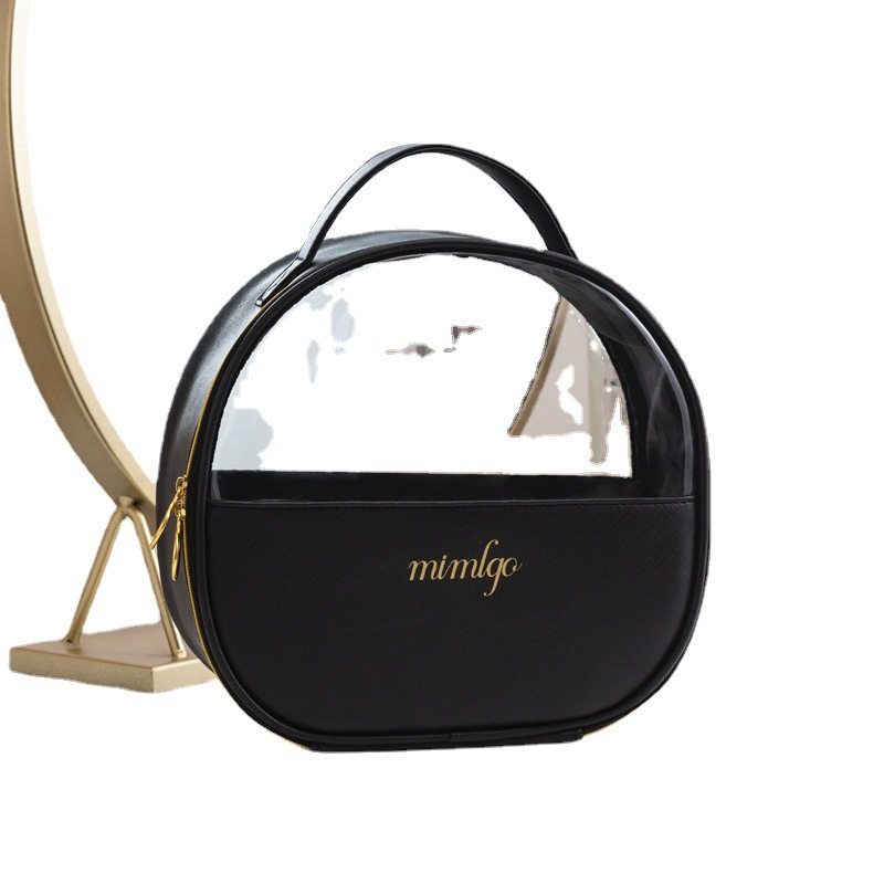 网红化妆包女大容量PU旅行小号透明半圆手提ins风品洗漱包收纳袋,淘宝优惠券,粉丝福利购,淘宝优惠卷