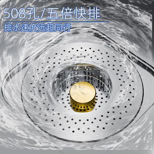 不锈钢厨房水槽过滤网弹跳芯下水器通用按压式洗碗池洗菜盆漏水塞 - 图3