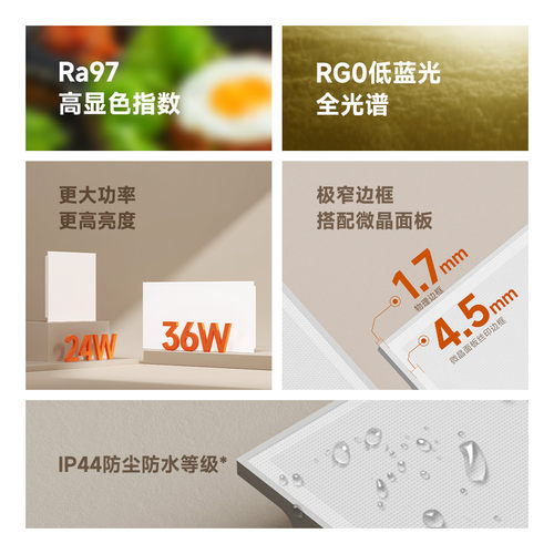 linptech已接入米家APP平板灯LP2人在灯亮人走灯灭可调光吸顶灯 - 图2