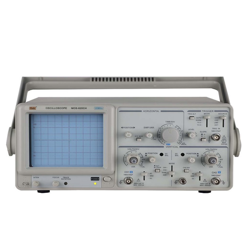 美瑞克MOS-620CH模拟示波器20MHZ示波器高灵敏双通道示波仪触发