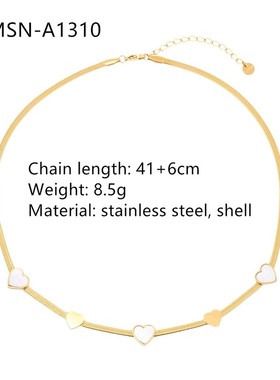 European American Heart Titanium Steel Necklace Womens Unive