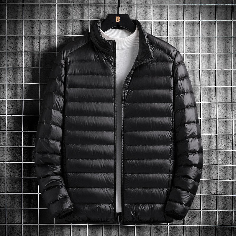 Printable Lightweight Quilted Jacket Mens Youth Short Standu - 图2