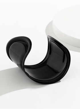 European American Wide Bracelet for Men Simple Geometric Met