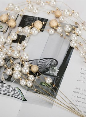 Multilayer Pearl Necklace Set Elegant Matching European and