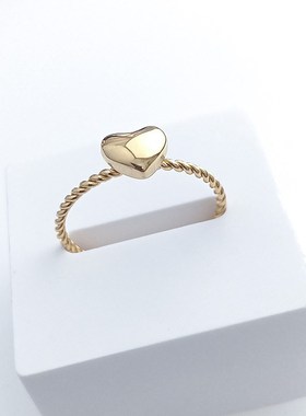 Stainless Steel Heart Ring Plain Ring Twisted Ring Titanium