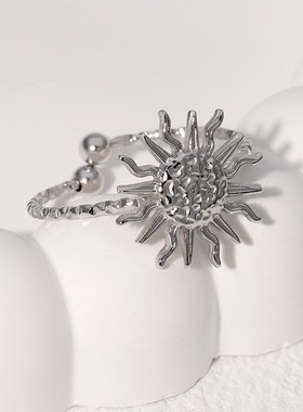 European American Exquisite Sun Ring Stainless Steel Open Ri