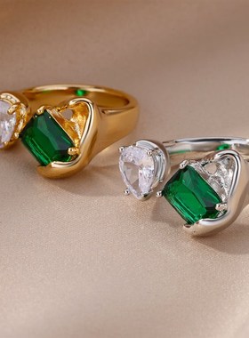 European American Style Exaggerated Color Zircon Inlaid Flow