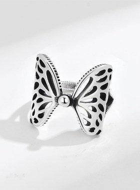 Retro Vintage Butterfly Ring Hollow Wing Design Cold Style F