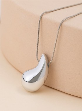 Simple Waterdrop Pendant Party Punk Necklace Glossy Oversize