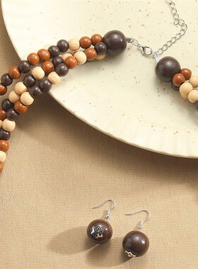 European African Style Handmade Woven Halloween Necklace Ear