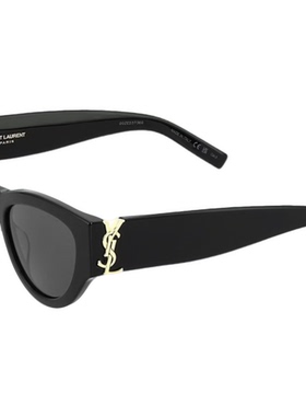 YSL/圣罗兰墨镜女明星同款素颜镜经典黑色板材太阳眼镜男SLM94