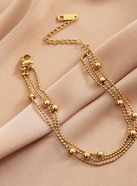 英国Chrry Koop不怕水三层钛钢手链女ins风甜酷风轻奢欧美简约