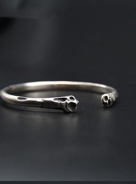 英国Chrry Koop复古原创设计《肋骨》手镯白铜镀银情侣学生男女