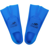Pulsation swimming footboard diving short footed webbed diving snorkeling equipped with lightweight footbed flip-flopper shoe blue XL (42-44 yards)
