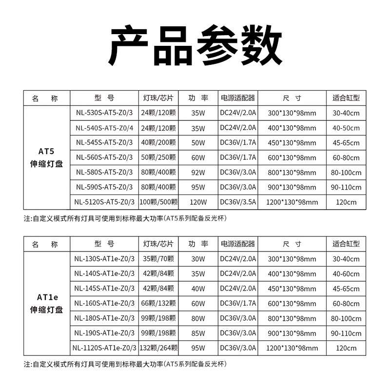 尼特利水草灯AT5/RGB灯盘双光谱5系伸缩灯专业水族app控制养鱼灯-图3