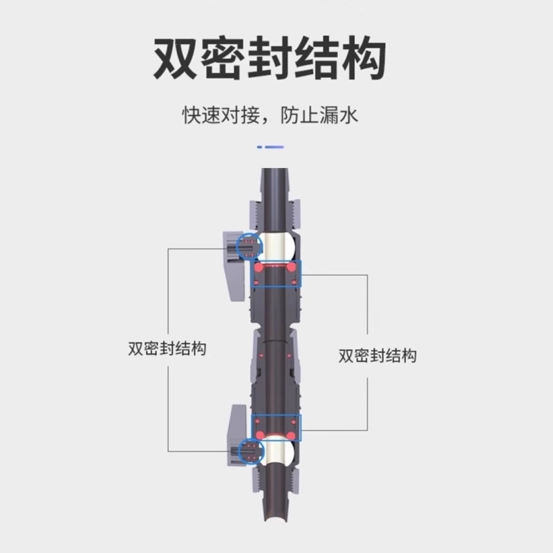 仟锐快接鱼缸水管过滤桶快接接头1216变径转换头软管快速脱离接头 - 图1