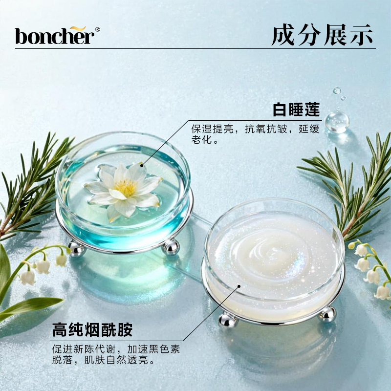 双11返场购boncher葆雀全新烟酰胺隔离乳妆前三合一防护遮瑕提亮
